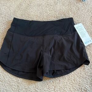 Lululemon Speed Up HR Short 4” *Lined - Black, Size 6, NEW W/ TAGS